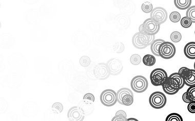 Lekeli açık gri vektör arkaplanı. Parlak renkli soyut çemberlerin olduğu bir resim. İş ilanınız için tasarım.