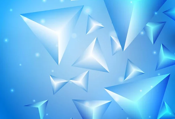 Ljus Blå Vektor Bakgrund Med Trianglar Vacker Illustration Med Trianglar — Stock vektor