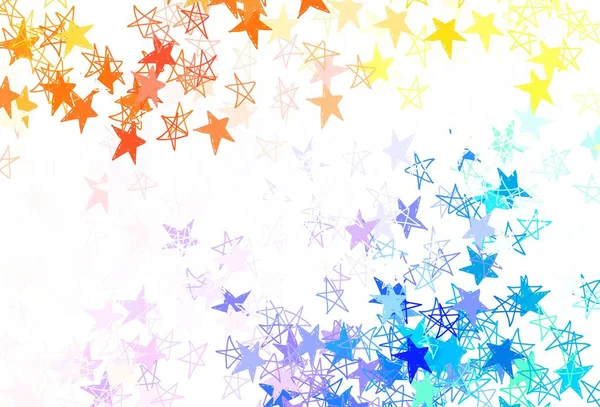 Modelo Vetor Multicolorido Claro Com Estrelas Céu Glitter Ilustração Abstrata — Vetor de Stock