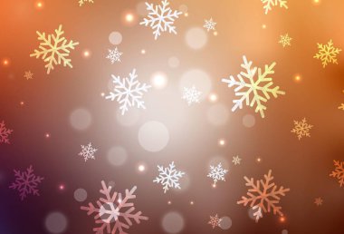 Koyu Turuncu vektör düzeni yeni yıl tarzında. Gradyan Noel elementleri içeren bir Akıllı Çizim. Okul ve dil bilgisi siteleri için desen.