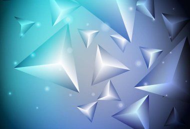 Koyu mavi, çokgen şekilli yeşil vektör deseni. Soyut üçgenli dekoratif tasarım. Kartvizitiniz için modern tasarım.