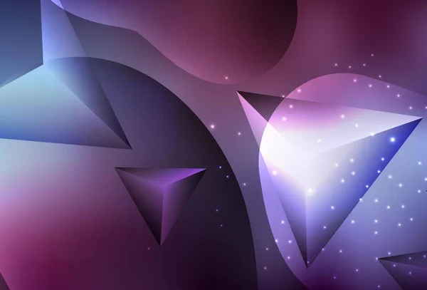 Vecteur Violet Foncé Illustration Abstraite Paillettes Avec Connexion Structure Triangulaire — Image vectorielle