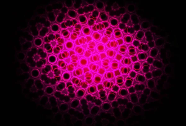 Ciemny Różowy Wektor Tła Kropkami Abstrakcyjna Ilustracja Kolorowymi Bąbelkami Stylu — Wektor stockowy