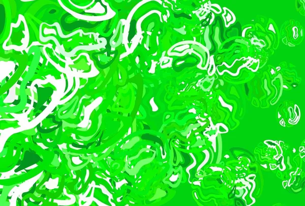 Hellgrüne Vektorvorlage Mit Chaotischen Formen Dekorative Gestaltung Abstrakten Stil Mit — Stockvektor