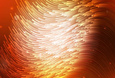 Çizgileri olan koyu turuncu vektör arkaplan. Basit çizgilerle renkli gradyan çizimi. İş tasarımınız için şablon.