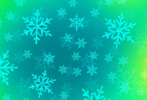 Светло Зеленый Вектор Стиле Праздника Простая Градиентная Иллюстрация Рождественскими Атрибутами — стоковый вектор