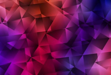 Koyu mavi, kırmızı vektör soyut çokgen arkaplan. Zarif üçgenleri olan soyut çizimler. Web siteniz için yeni bir doku.