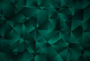 Koyu yeşil vektör mozaik şablon. Çokgen şekilli bir örnek. Arkaplanlarınız için desenli desen.