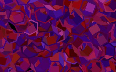 Koyu pembe, sarı vektör desenli, renkli altıgenli. Bulanık arkaplanda renkli altıgenler. Marka kitabınız için yeni şablon.