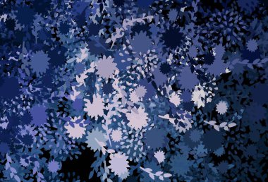 Koyu pembe, soyut şekilli mavi vektör dokusu. Rastgele şekillerle soyut tarzda dekoratif tasarım. Bir cep telefonu için arka plan.