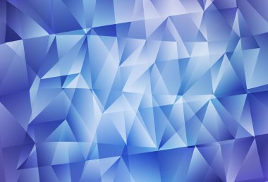 Açık Pembe, mavi vektör arka planı ve çokgen tarzı. Üçgen şekilli ışıltılı soyut çizimler. Bir cep telefonu için arka plan.