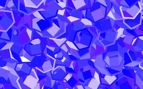 Heller Blauer Vektorhintergrund Mit Sechsecken Hintergrund Mit Bunten Sechsecken Verwischen — Stockvektor