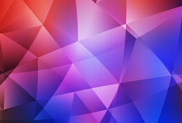 ライトブルー レッドベクトルの三角形の背景が輝く エレガントな三角形で抽象的なイラストをキラキラ 背景のテクスチャパターン — ストックベクタ