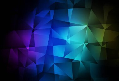 Karanlık çok renkli vektör Çokgen arka plan. Çokgen şekilleri ile bir örnek. Web siteniz için köşeli tasarım.