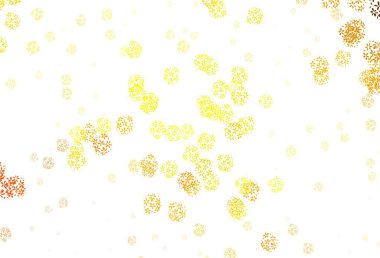 Hafif turuncu vektör çizim şekli yapraklarla. Yapraklarla karalama tarzında renkli çizimler. Web siteleri ve pankartlar için desenli desen.