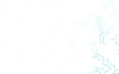 Yapay zeka formlarıyla açık yeşil vektör arka planı. Soyut şablondaki yapay zeka şekilleriyle parlayan illüstrasyon. Bilim için desen, geleceksel tasarımlar..