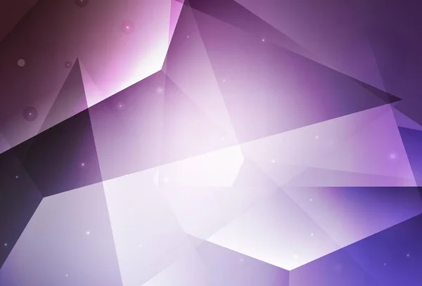 Diseño Vector Púrpura Claro Con Líneas Triángulos Ilustración Abstracta Moderna — Vector de stock