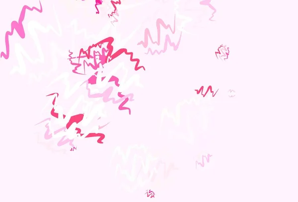 Světle Růžový Vektorový Obrazec Křivými Čárami Obehnaná Abstraktní Ilustrace Přechodem — Stockový vektor