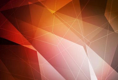 Koyu kırmızı arka plan, çizgiler, üçgenler. Üçgen şekilli ışıltılı soyut çizimler. Duvar kağıtları için zarif tasarım.