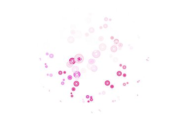 Açık pembe, daire şekilli kırmızı vektör düzeni. Bulanık yağmur damlaları olan soyut bir çizim. Fütürist reklamlar ve kitapçıklar için şablon.