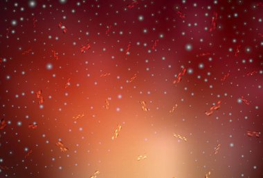 Koyu kırmızı vektör arkaplanı tatil tarzında. Renkli Noel şeyleri ile soyut gradyan çizimi. Harfler ve tipografi için şablon.