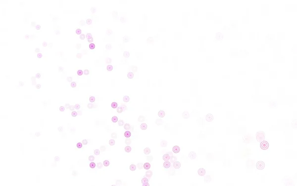 Modèle Vectoriel Violet Clair Rose Avec Des Cercles Illustration Abstraite — Image vectorielle