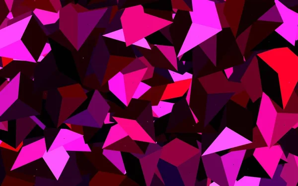 Темно Рожевий Векторний Фон Трикутниками Ілюстрація Набором Різнокольорових Трикутників Найкращий — стоковий вектор