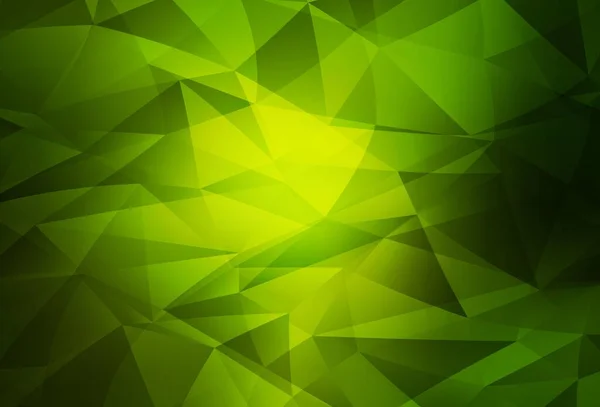 Vector Verde Oscuro Patrón Poligonal Abstracto Ilustración Abstracta Colorida Con — Archivo Imágenes Vectoriales