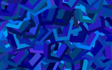 Koyu pembe, altıgen şeklinde mavi vektör şablonu. Altıgen tarzda ışıldayan soyut çizimler. Reklamınız için bir kalıp, kitapçıklar.