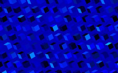 Eşkenar dörtgenli koyu mavi vektör şablonu. Renkli dikdörtgenleri olan bir resim. Web siteleri için şablon kullanılabilir.