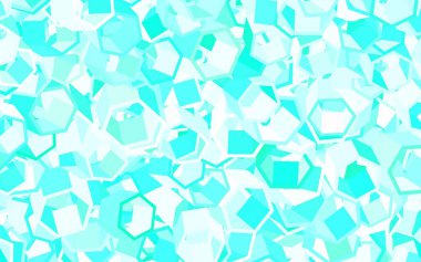 Renkli altıgenli açık yeşil vektör dokusu. Altıgen tarzda ışıldayan soyut çizimler. Reklamınız için bir kalıp, kitapçıklar.