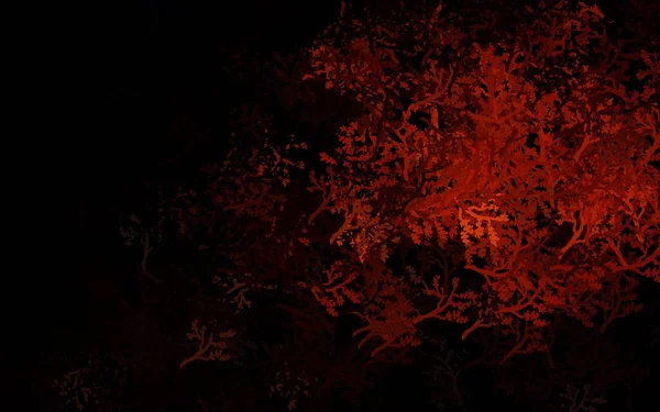 深橙色矢量抽象设计与树 一种模糊的抽象的图解 用涂鸦风格的树 手机背景模版 — 图库矢量图片