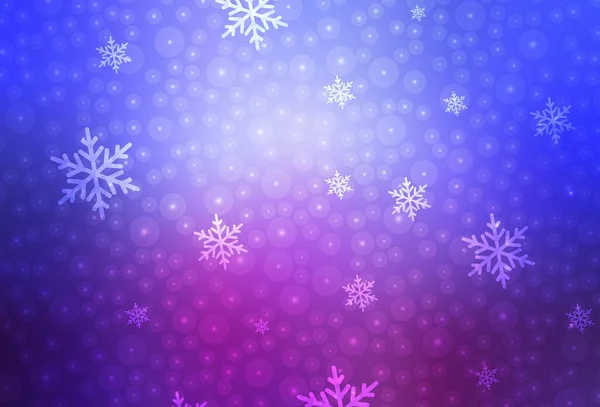 Ανοιχτό Μπλε Κόκκινο Διανυσματικό Φόντο Στυλ Χριστούγεννα Πολύχρωμη Απεικόνιση Χιόνι — Διανυσματικό Αρχείο