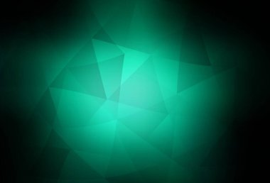 Koyu yeşil vektör çokgen arkaplan. Origami stilinde gradyan ile yaratıcı geometrik illüstrasyon. İşiniz için yepyeni bir tasarım..