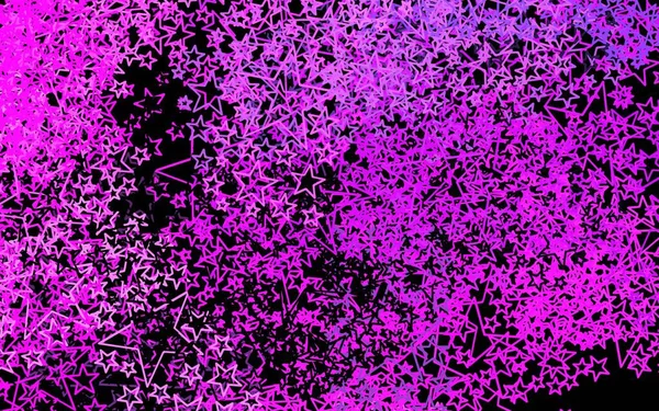 Gelap Ungu Pink Vektor Tekstur Dengan Bintang Bintang Yang Indah - Stok Vektor