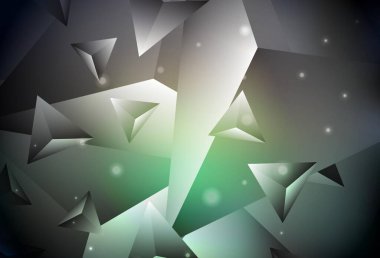 Koyu yeşil, kırmızı vektör soyut mozaik desen. Çokgen biçiminde, gradyan ile renkli çizimler. İş tasarımınız için yepyeni bir tarz.