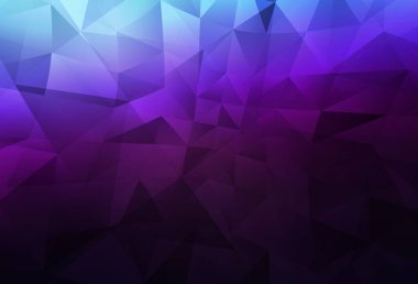 Koyu pembe, mavi vektör düşük polimerli düzen. Üçgenli modern soyut çizim. Marka kitabınız için yeni şablon.