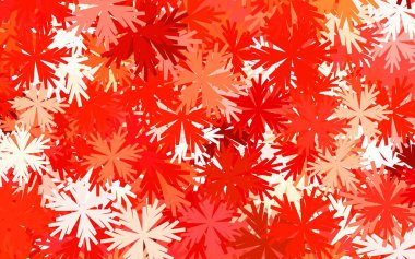 Açık kırmızı vektör arkaplanı çiçeklerle karalıyor. Çiçeklerle bulanık şekilli yaratıcı çizimler. İşiniz için en iyi tasarım..