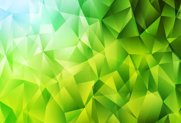 Světle Zelená Šablona Trojúhelníků Žlutého Vektoru Gradientu Třpytivé Abstraktní Ilustrace — Stockový vektor