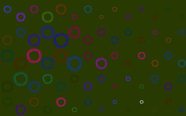 Küresel ışık çok renkli vektör deseni. Doğa tarzında bulanık halkaları olan güzel renkli çizimler. Marka kitabınız için yeni şablon.