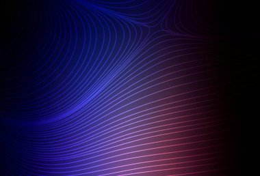 Koyu pembe, keskin çizgileri olan mavi vektör deseni. Çizgilerle modern geometrik soyut çizim. Reklam, kitapçıklar, broşürler için desen.