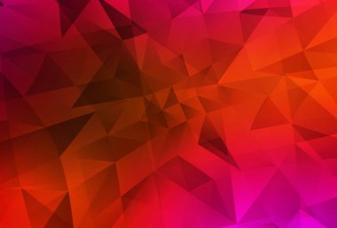 Açık Pembe, kırmızı vektör düşük polimerli arka plan. Yarım ton şeklinde, üçgenli yaratıcı illüstrasyon. İşiniz için yepyeni bir tasarım..