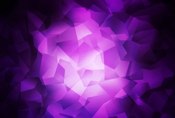 Dark Purple Vektor Abstrakten Mosaik Hintergrund Ein Muster Mit Polygonalen — Stockvektor