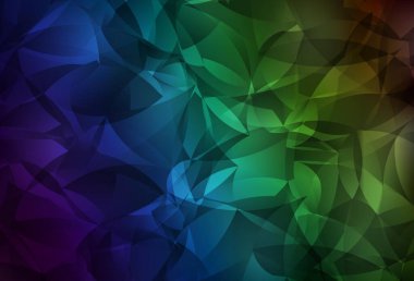 Koyu mavi, yeşil vektör düşük polimer arkaplan. Üçgenlerden oluşan parlayan çokgen çizimler. Web siteniz için çokgen tasarım.