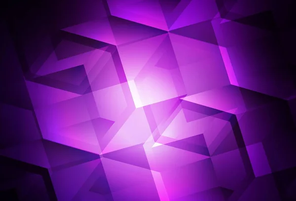 Fondo Vectorial Púrpura Oscuro Con Hexágonos Ilustración Abstracta Brillante Estilo — Vector de stock