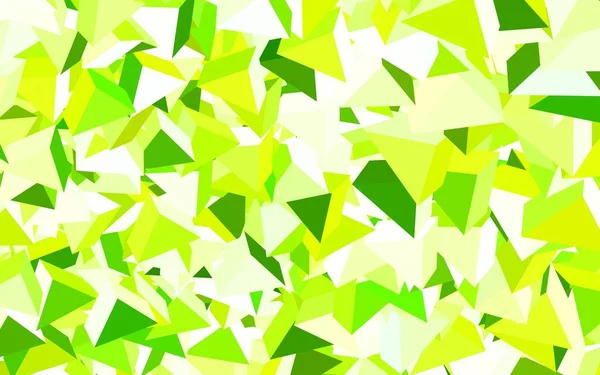 Светло Зеленый Желтый Векторный Фон Полигональным Стилем Блестящие Абстрактные Иллюстрации — стоковый вектор