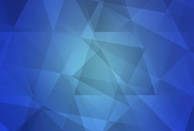 Açık mavi vektör soyut Çokgen şablon. Gradyan ile zarif parlak Çokgen çizim. Tamamen yeni afiş için şablon.