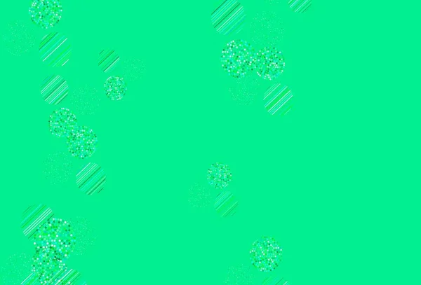 Fondo Vectorial Verde Claro Con Burbujas Ilustración Abstracta Brillante Con — Vector de stock