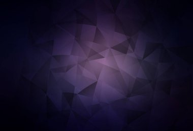 Üçgenli koyu mor vektör arkaplan. Renkli üçgenli modern soyut illüstrasyon. Duvar kağıtları için zarif tasarım.