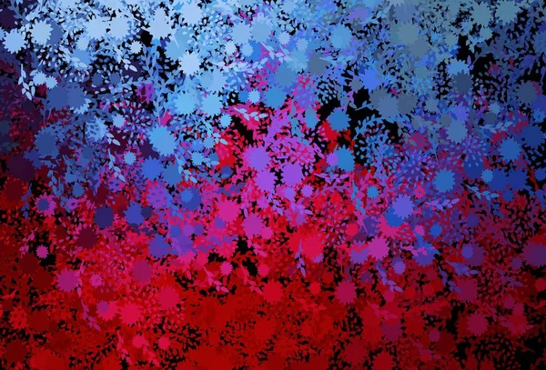Azul Escuro Textura Vetorial Vermelha Com Formas Abstratas Ilustração Colorida — Vetor de Stock